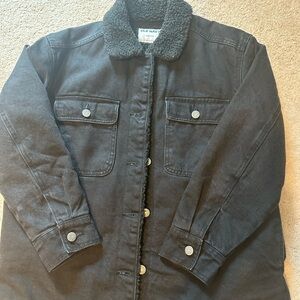 Black old navy Sherpa jacket small petite